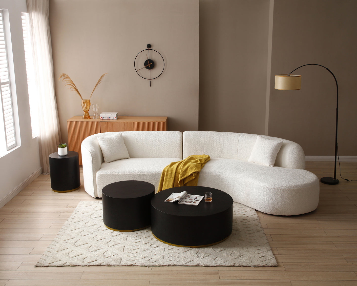 Round Coffee Table side Table for Living Room Fully Assembled - Stylish and Convenient Furniture with Timeless Design, Ideal for Small Spaces - Available in Various Colors and Sizes