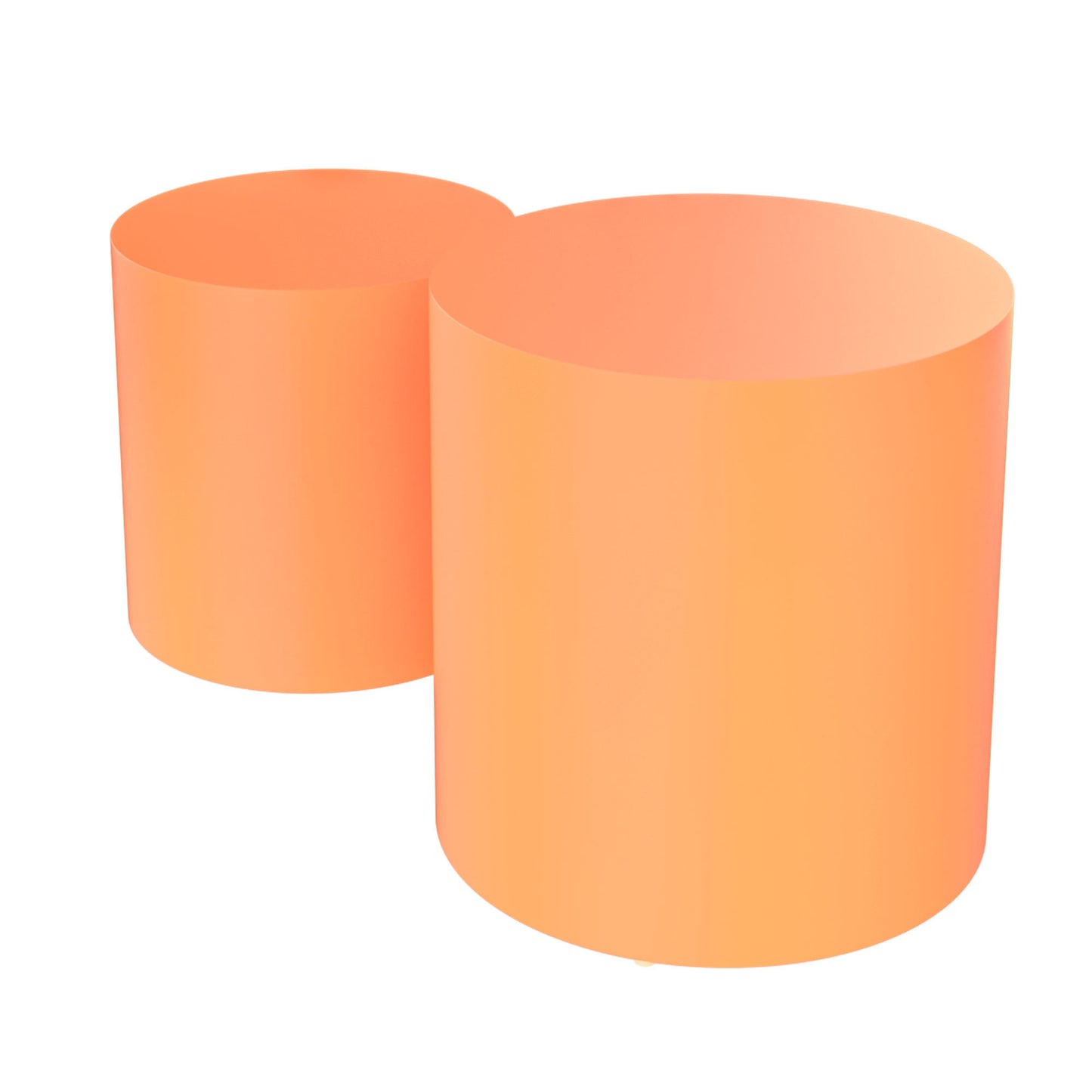 Upgrade MDF Nesting Table Set of 2: Multifunctional for Living Room, Small Space, Goods Display - Bright Orange