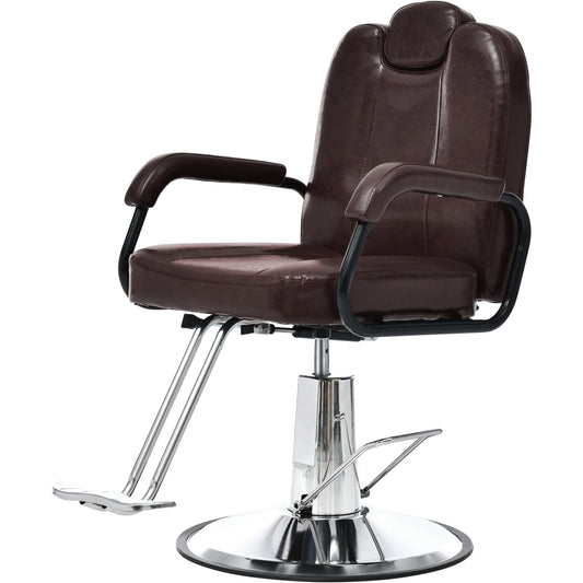 Deluxe Reclining Barber Chair: Heavy-Duty Pump for Beauty Salon, Spa Equipment - Ergonomic Design, Comfortable Cushioning, Adjustable Height, Durable Construction, Multiple Color Options, Various Sizes