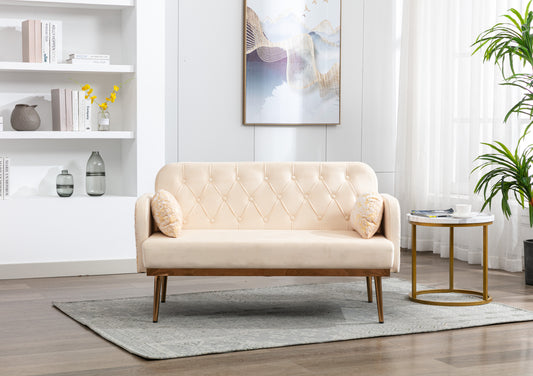 COOLMORE Velvet Sofa: Modern Accent Loveseat with Metal Feet - Stylish, Comfortable, and Available in Various Colors and Sizes