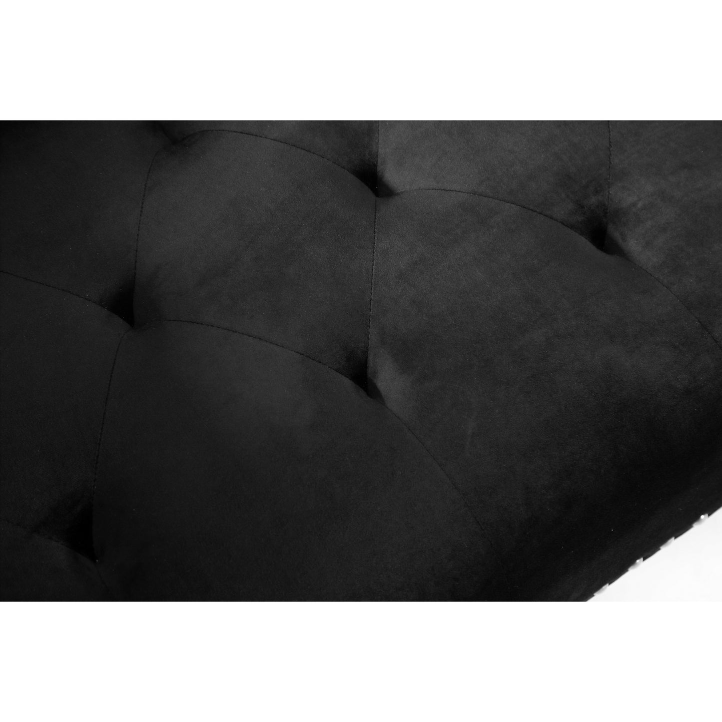 Convertible Sofa Bed Sleeper in Navy Black Velvet - Size Difference (W223S00869, W223S00706, W223S00457)