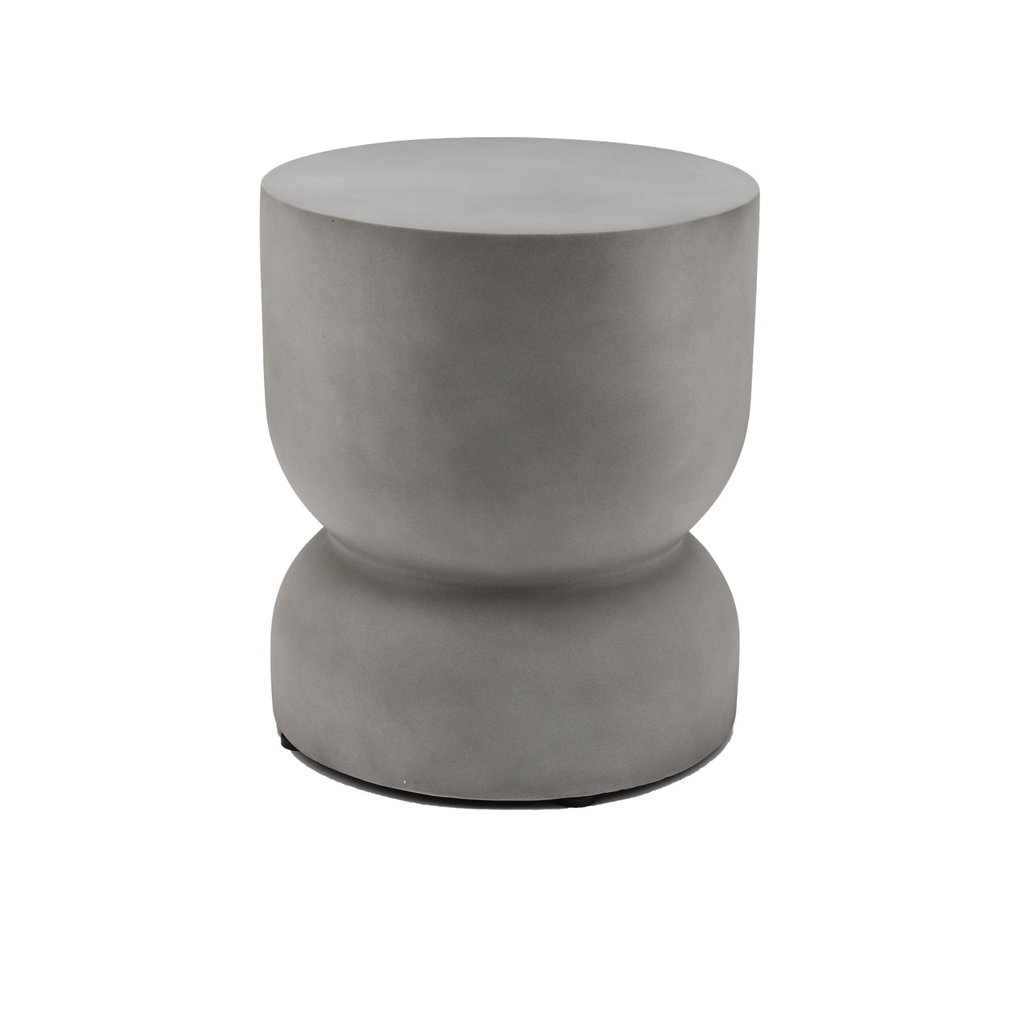 Outdoor Faux Wood Stump Side Table Coffee Table - Cement Grey, Round, End & Accent Table