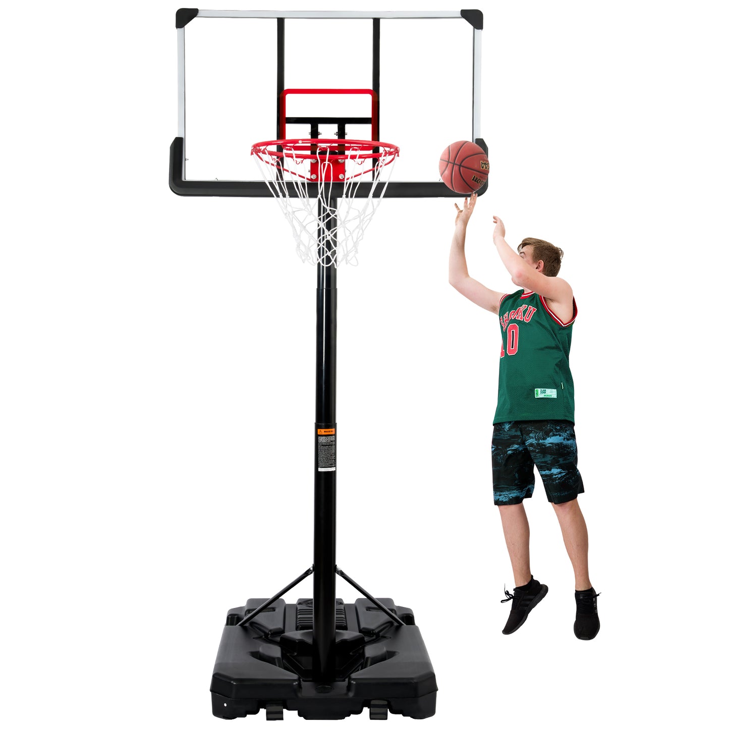 Portable Basketball Hoop & Goal, Outdoor Basketball System | 6.6-10ft Height Adjustment for Youth & Adults | Durable & Adjustable | Weather-resistant | Easy Assembly | Various Colors & Sizes