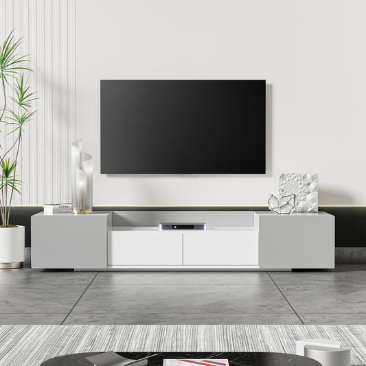 Modern TV Stand for 70" TV with Large Storage Space, Magnetic Cabinet Door, Entertainment Center - Ideal for Living Room or Bedroom [Color/Size]