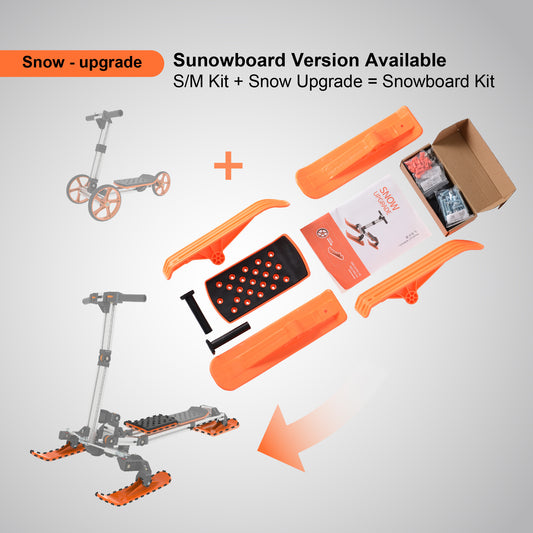 Upgrade Your Snow Experience with the KidRock Snow Kit for S/M/L Kits and Go-Kart - Enhance Performance, Control, and Safety - Various Colors and Sizes Available