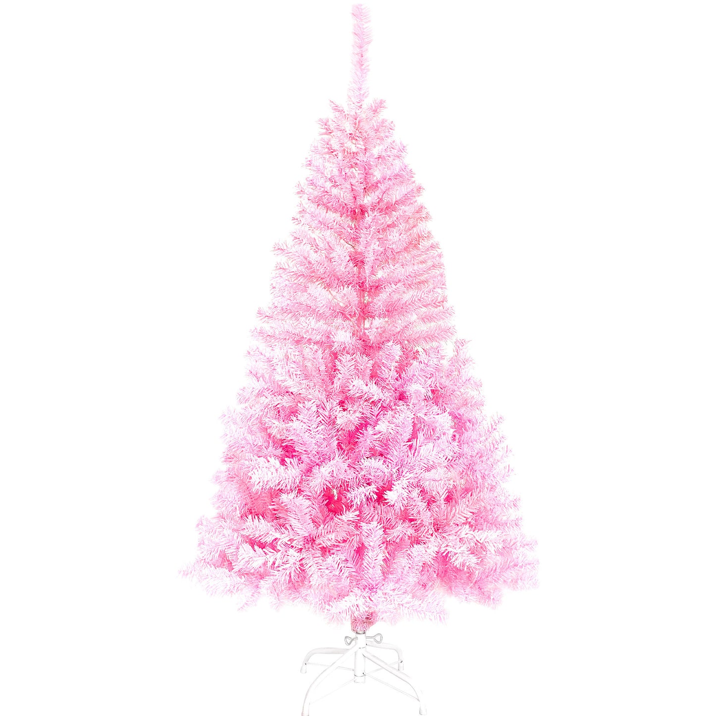 Pre-lit Artificial Christmas 2-Piece Set: 5FT Pink Tree & 6ft Garland - Xmas Decor with Sparkling Lights & Festive Ambience