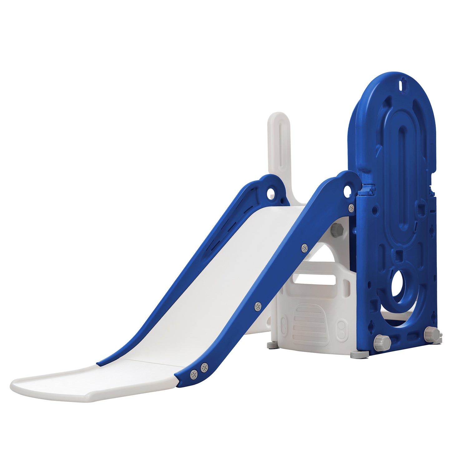 Toddler Climber and Slide Set 4 in 1: Kids Playground Climber Freestanding Slide Playset with Basketball Hoop - Indoor & Outdoor Play Combination for Babies - Colorful & Versatile