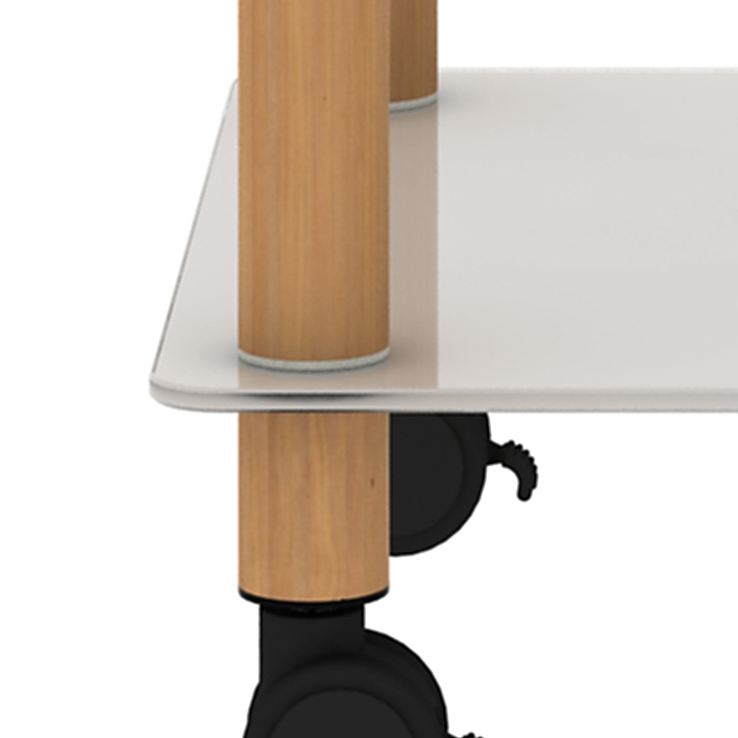 1-Piece White+Oak Side Table, 2-Tier Space End Table, Modern Night Stand | Sofa Table with Storage Shelf - Stylish, Functional, and Versatile Furniture for Living Room, Bedroom, or Office - Compact Size, Sleek Design, White and Oak Finish