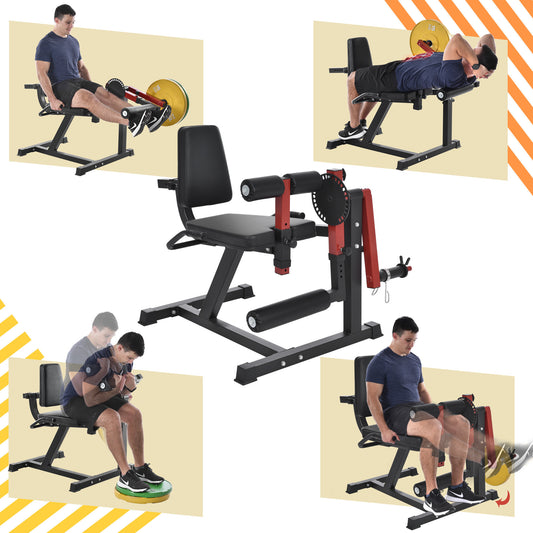 Leg Extension and Curl Machine - Adjustable Seat Backrest, Rotary Leg Extension, and Adjustable Leg Curl for Home Gym Hamstring and Quadriceps Exercises (220 letters)