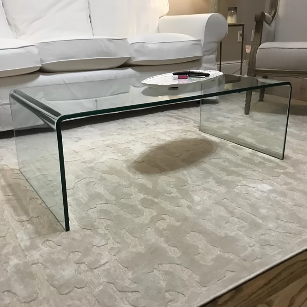 Tempered Clear Glass Coffee Table: Sleek Living Room Accent with Timeless Appeal