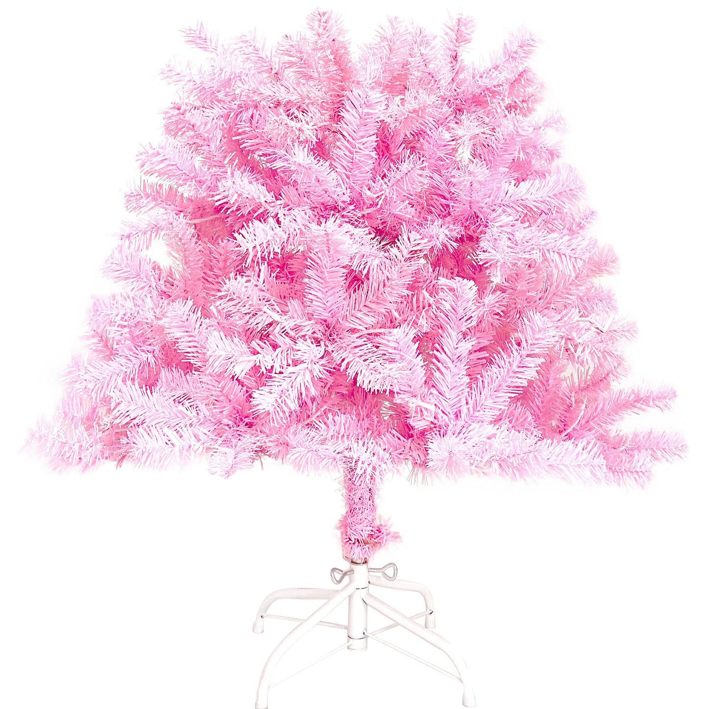 Pre-lit Artificial Christmas 2-Piece Set: 5FT Pink Tree & 6ft Garland - Xmas Decor with Sparkling Lights & Festive Ambience