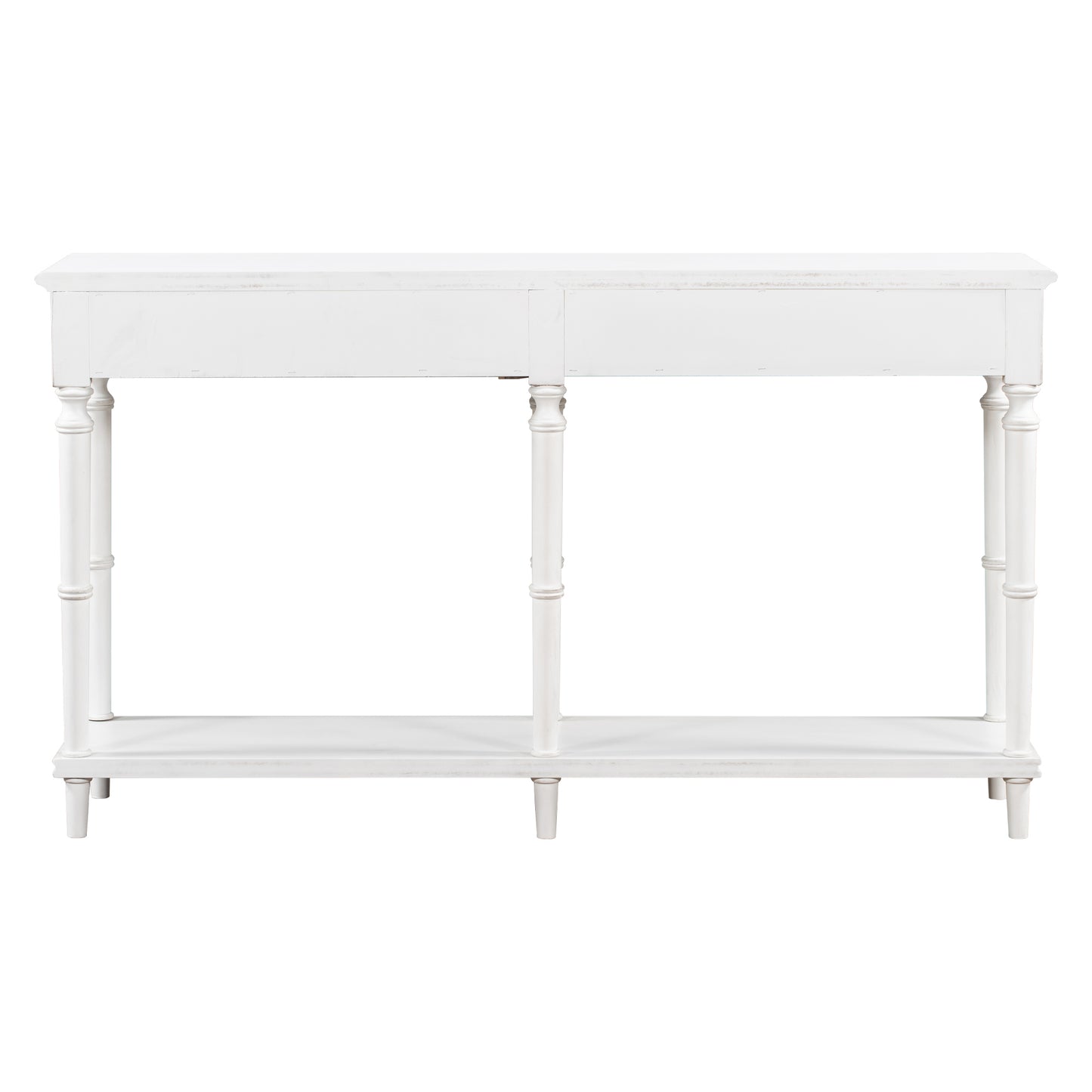 U-Style Console Table with 4 Front-Facing Storage Drawers and 1 Shelf – Ideal for Hallway, Living Room, or Bedroom – Classic Design with Ample Storage Space – Available in Various Colors and Sizes