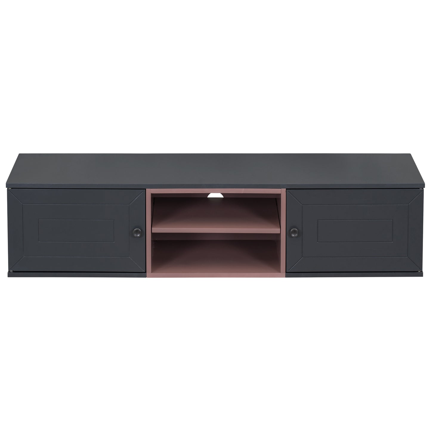 Wall Mounted 60" Floating TV Stand with Ample Storage, Adjustable Shelves, Magnetic Cabinet Door, Cable Management - Multiple Colors & Sizes