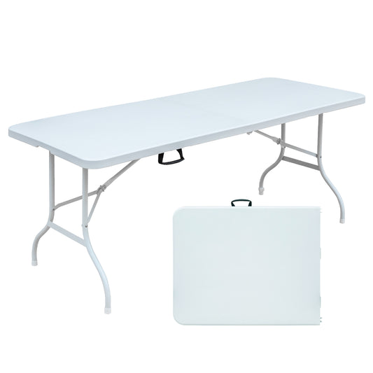 Multi-purpose Outdoor Folding 6ft Picnic Table: Casual, Game, Party - Portable, Durable, Easy to Store and Clean, Various Colors and Sizes Available