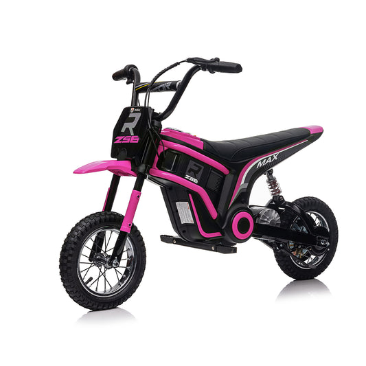 Kids Ride On 24V Electric Toy Motocross Motorcycle-XXL, Age 8-12, 14.29MPH, Dual Suspension, Dual Brakes, Twist Grip Throttle, Authentic Motocross Bike Geometry, Large Size