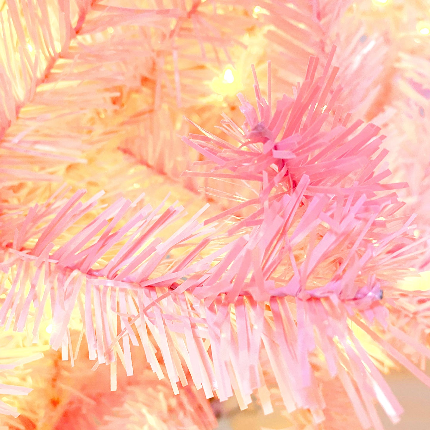 Pre-lit Artificial Christmas 2-Piece Set: 5FT Pink Tree & 6ft Garland - Xmas Decor with Sparkling Lights & Festive Ambience