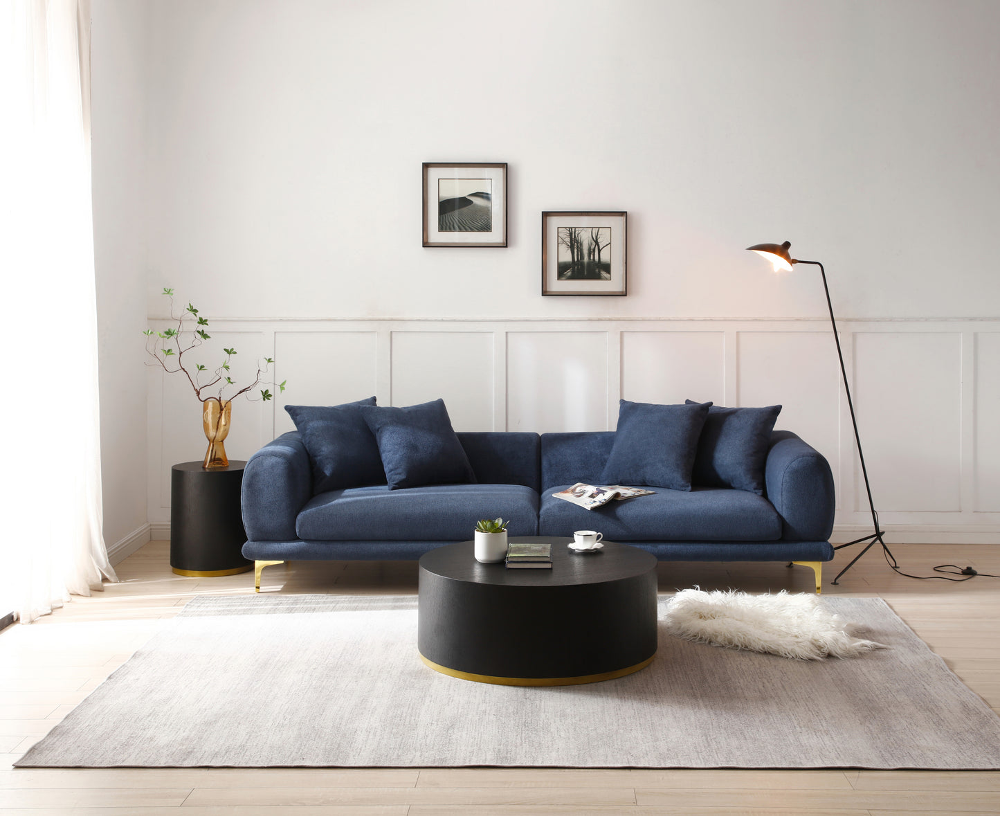 Round Coffee Table side Table for Living Room Fully Assembled - Stylish and Convenient Furniture with Timeless Design, Ideal for Small Spaces - Available in Various Colors and Sizes