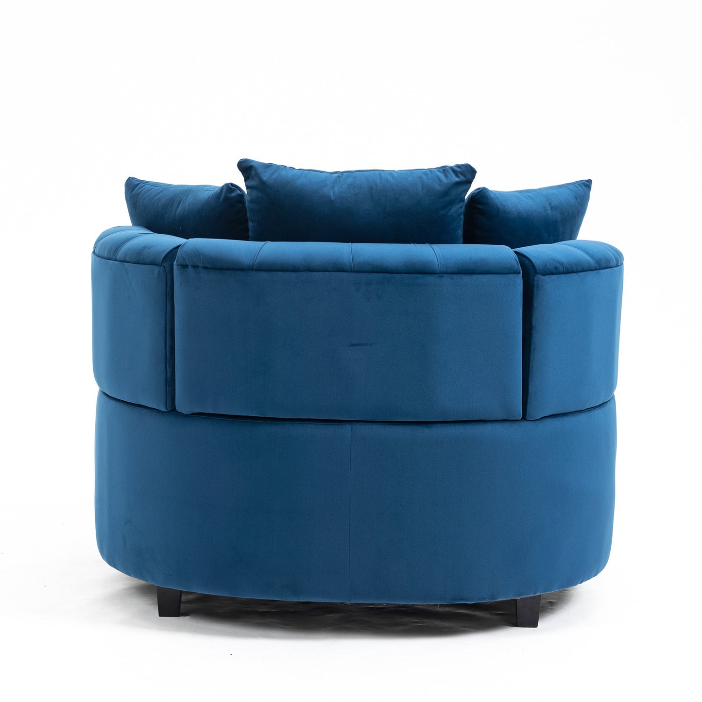 Classical Barrel Chair for Living Room: Modern Leisure Sofa Chair (Blue)