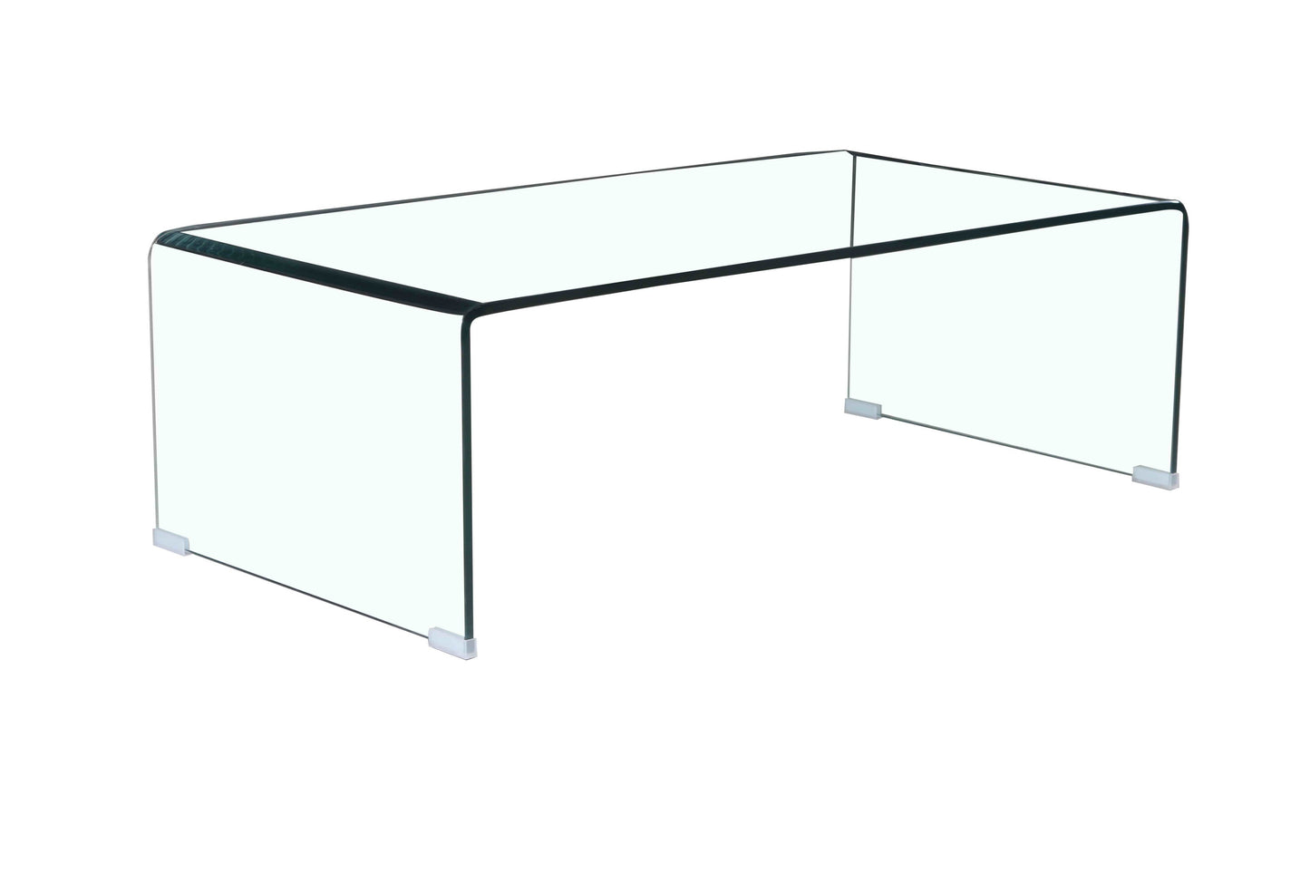 Tempered Clear Glass Coffee Table: Sleek Living Room Accent with Timeless Appeal