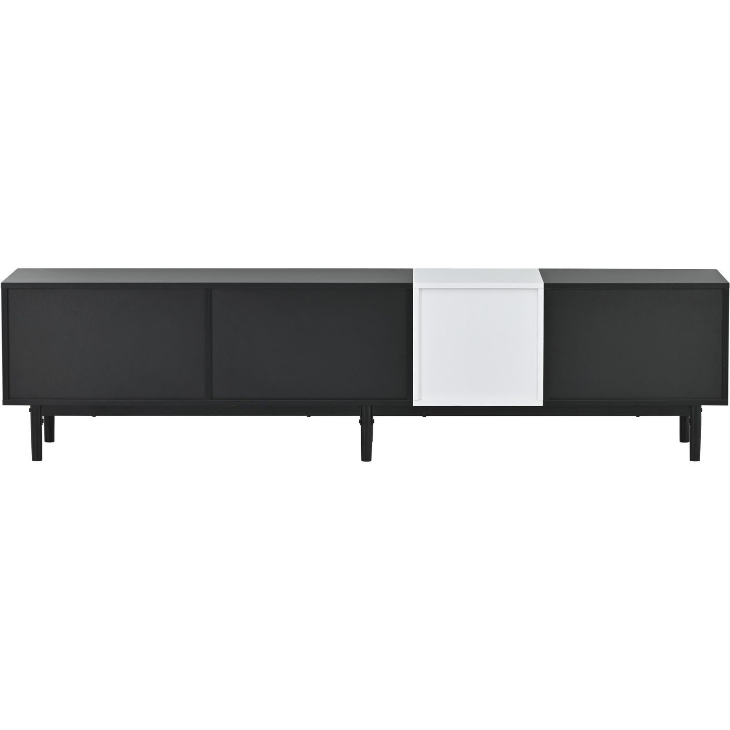 Modern TV Stand for 80'' TV with 3 Doors, Media Console Table, Entertainment Center with Large Storage Cabinet - Ideal for Living Room or Bedroom - Sleek Design, Ample Storage, Easy Organization - Available in Various Colors and Sizes