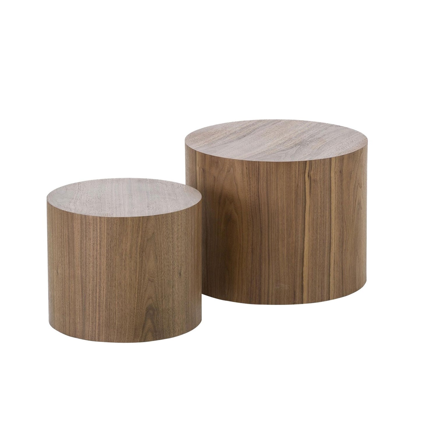 MDF Veneer Sidetable/Coffee Table/End Table/Ottoman - Ash/Oak/Walnut Veneer, Walnut Finish, Various Sizes