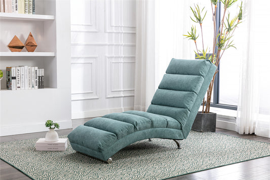 Linen Chaise Lounge Indoor Chair: Modern Long Lounger for Office or Living Room - COOLMORE.