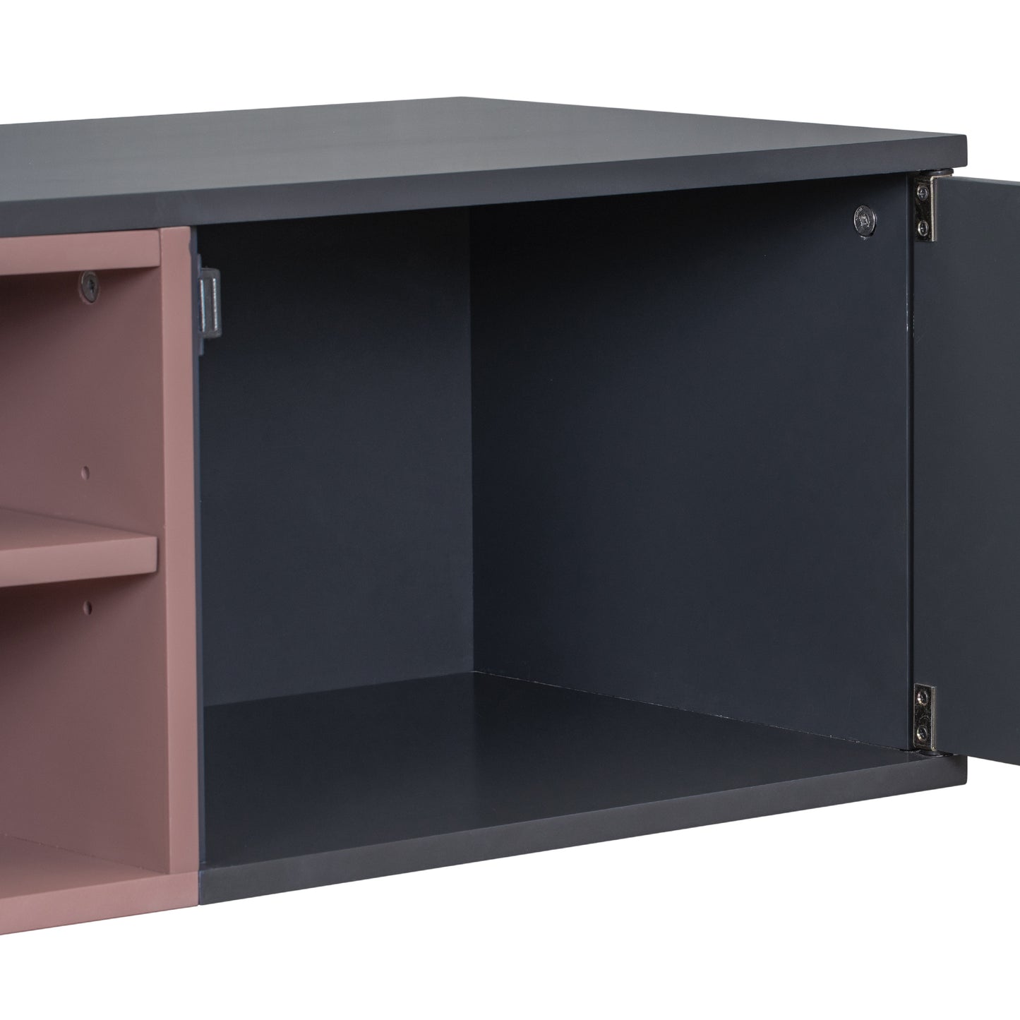 Wall Mounted 60" Floating TV Stand with Ample Storage, Adjustable Shelves, Magnetic Cabinet Door, Cable Management - Multiple Colors & Sizes