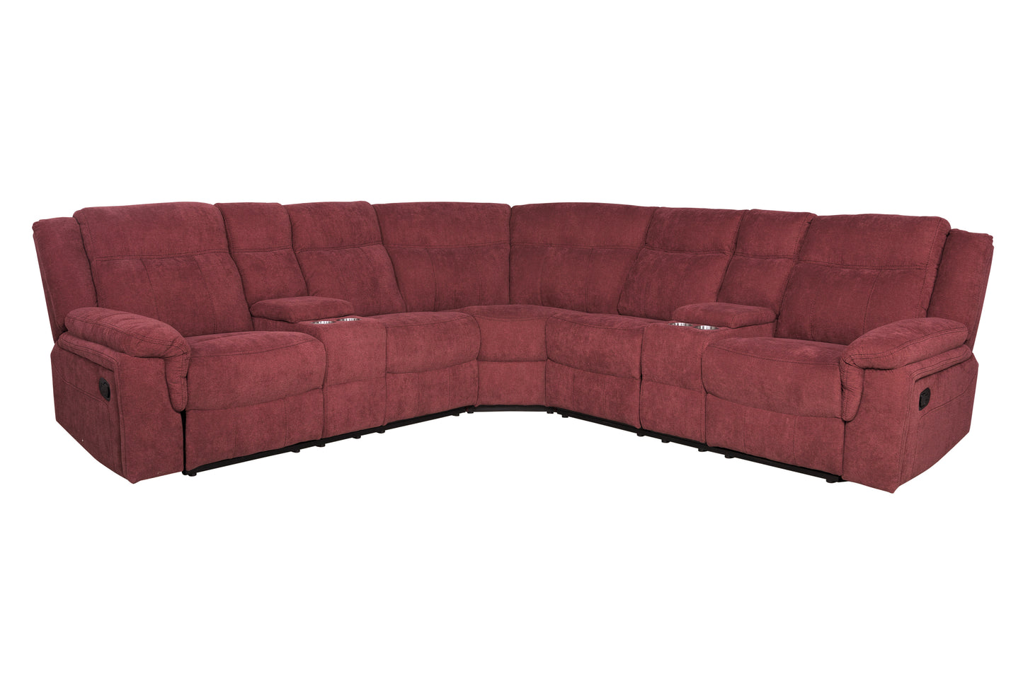 Mannual Motion Sofa in Red Fabric - Adjustable, Comfortable, and Stylish Furniture in Various Sizes (W223S00244, W223S00011)