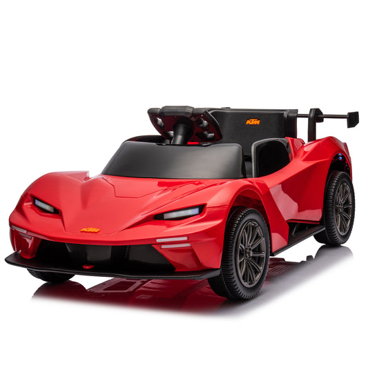 Licensed KTM X-Bow GTX 12V7A Kids Ride-On Car 2.4G Remote Control | Electric Car for Kids | 3-Speed Adjustable | Power Display | USB, MP3, Bluetooth | LED Light | Two-Point Safety Belt | Blue