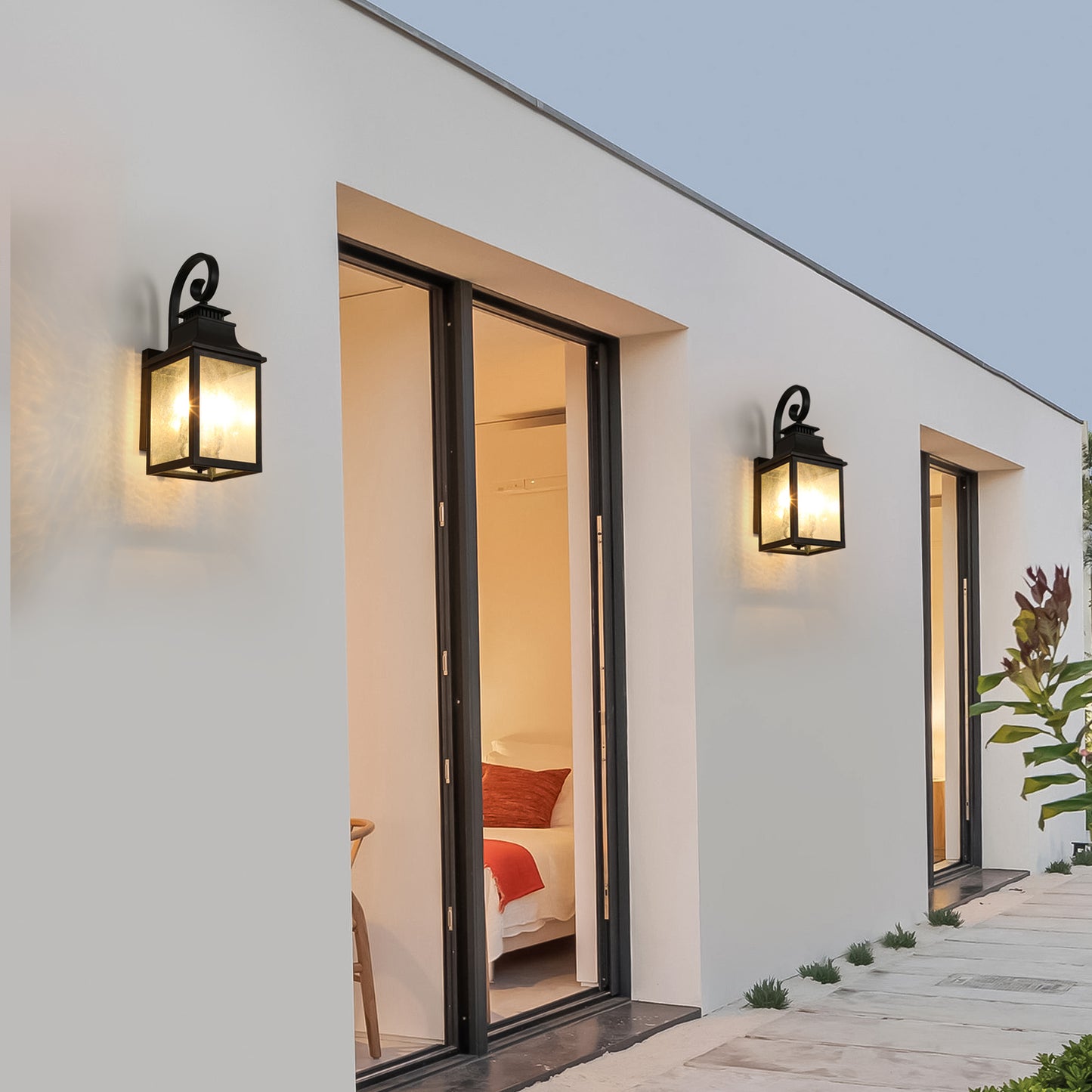 Large Outdoor Wall Lamps With Glass - Stylish and Durable Lighting Fixtures for Exterior Spaces - Enhance Your Outdoor Décor with Elegant Glass Wall Lamps in Various Sizes and Colors