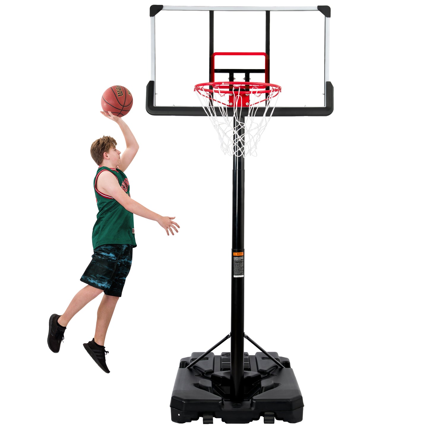 Portable Basketball Hoop & Goal, Outdoor Basketball System | 6.6-10ft Height Adjustment for Youth & Adults | Durable & Adjustable | Weather-resistant | Easy Assembly | Various Colors & Sizes