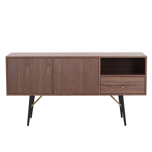 Modern Sideboard Buffet Cabinet with 2 Door and 2 Drawers, Anti-Topple Design, Large Countertop - Stylish Storage Solution in Various Colors and Sizes