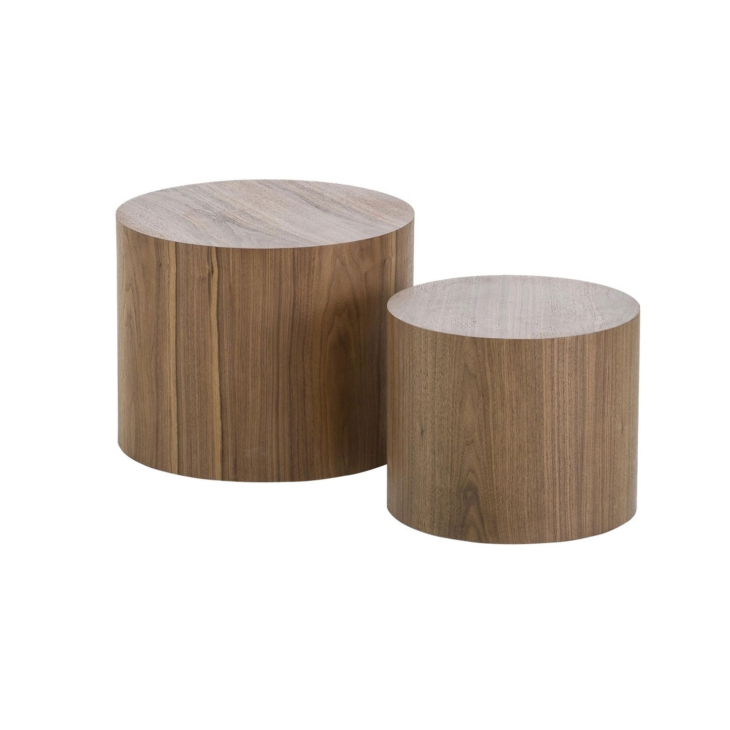 MDF Veneer Sidetable/Coffee Table/End Table/Ottoman - Ash/Oak/Walnut Veneer, Walnut Finish, Various Sizes