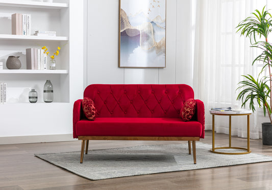 COOLMORE Velvet Sofa: Stylish Accent Loveseat with Metal Feet - Choose from Various Colors & Sizes