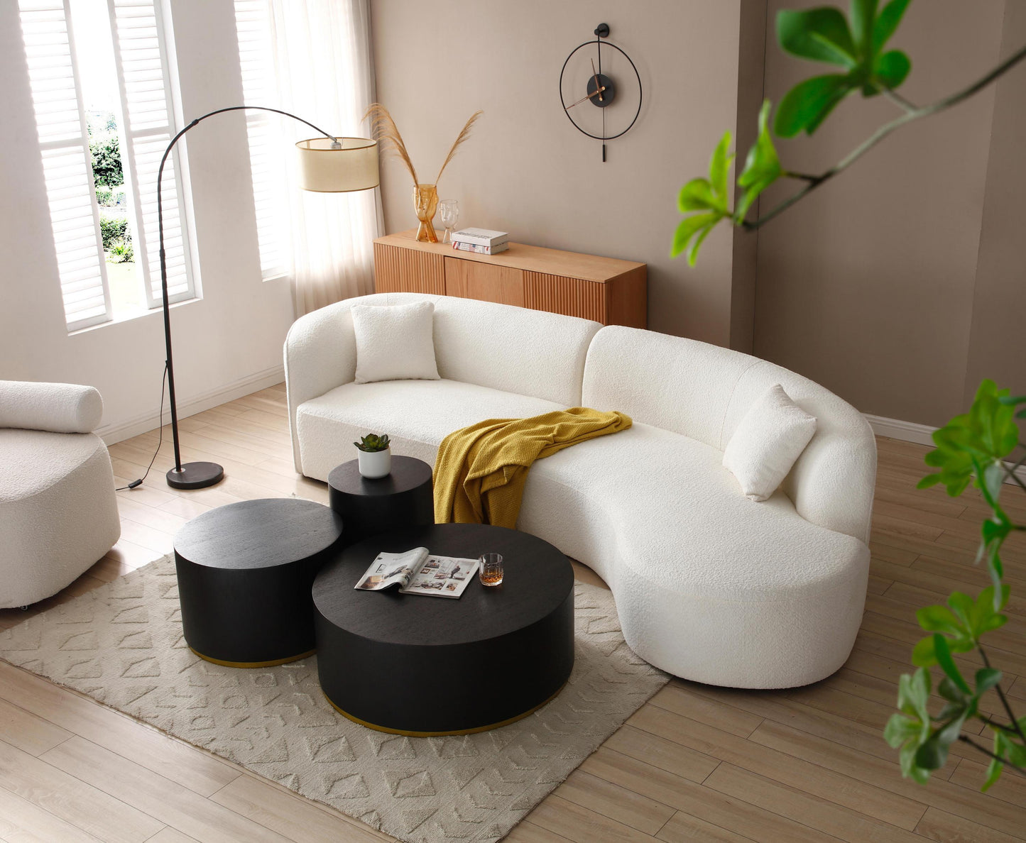 Round Coffee Table side Table for Living Room Fully Assembled - Stylish and Convenient Furniture with Timeless Design, Ideal for Small Spaces - Available in Various Colors and Sizes