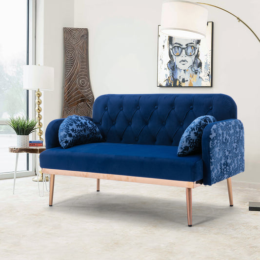 COOLMORE Velvet Sofa: Accent Loveseat with Metal Feet - Stylish, Comfortable, and Durable - Available in Various Sizes and Colors