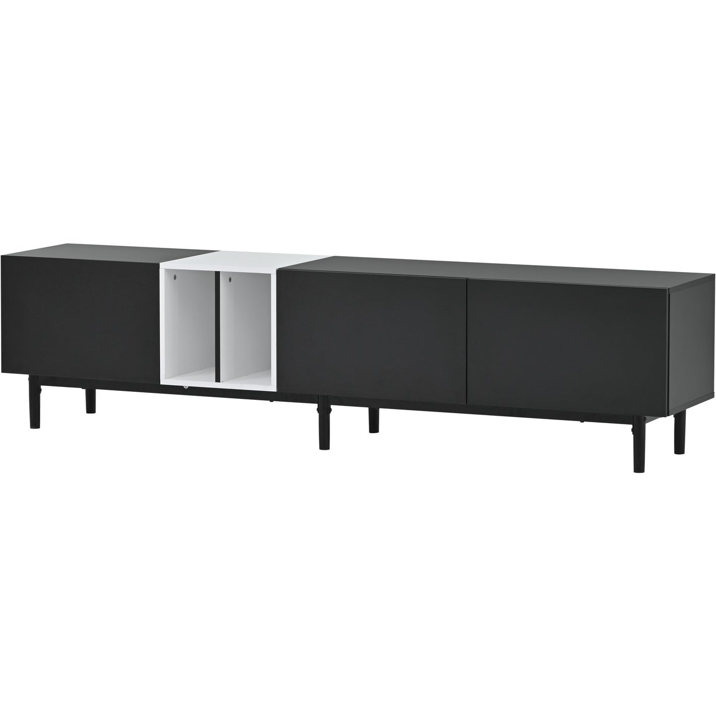 Modern TV Stand for 80'' TV with 3 Doors, Media Console Table, Entertainment Center with Large Storage Cabinet - Ideal for Living Room or Bedroom - Sleek Design, Ample Storage, Easy Organization - Available in Various Colors and Sizes