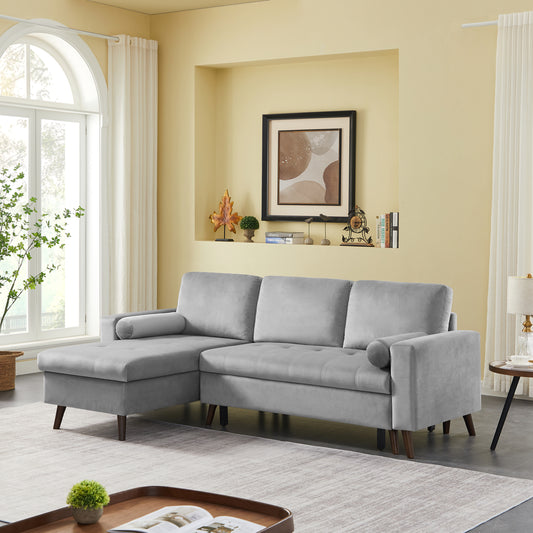 88" Reversible Pull out Sleeper Sectional Storage Sofa Bed, Corner sofa-bed with Storage Chaise - Left/Right Handed Chaise. Spacious and Versatile Seating with Convenient Storage. Elegant Design in Various Colors and Sizes Available.