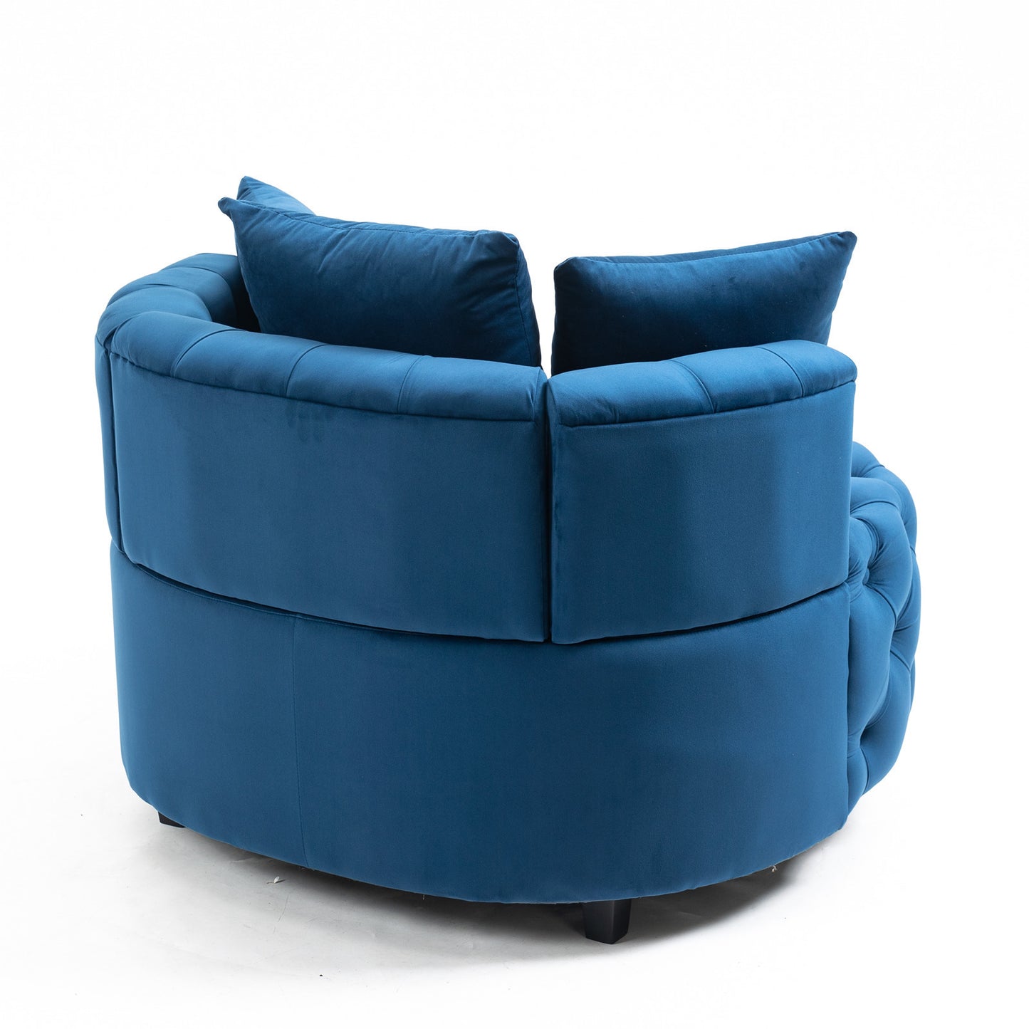 Classical Barrel Chair for Living Room: Modern Leisure Sofa Chair (Blue)