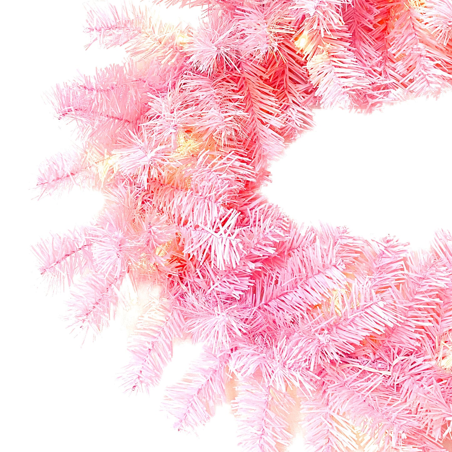 Pre-lit Artificial Christmas 2-Piece Set: 5FT Pink Tree & 6ft Garland - Xmas Decor with Sparkling Lights & Festive Ambience