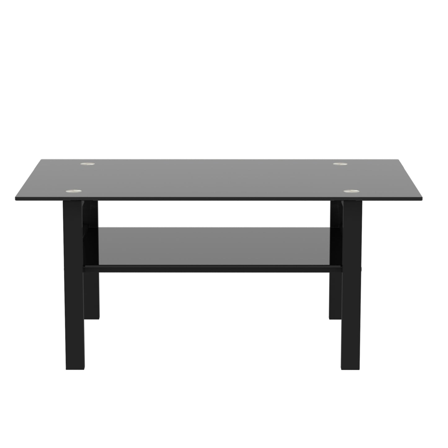 Black Glass Coffee Table - Modern and Simple Living Room Side Table - Sleek and Stylish Design - Available in Black - Perfect for Contemporary Décor - Size Options Available