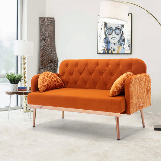 Velvet Sofa with Metal Feet: Coolmore Accent Loveseat Sofa - Stylish and Durable Furniture for Your Home Décor, Available in Various Colors and Sizes